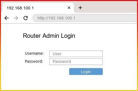 192..168.100.1|192.168.100.1 Router Administrator Login On Mobile/Computer